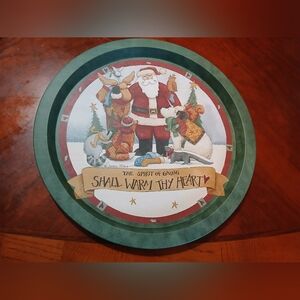 Holiday Santa and Friends Decorative Plate